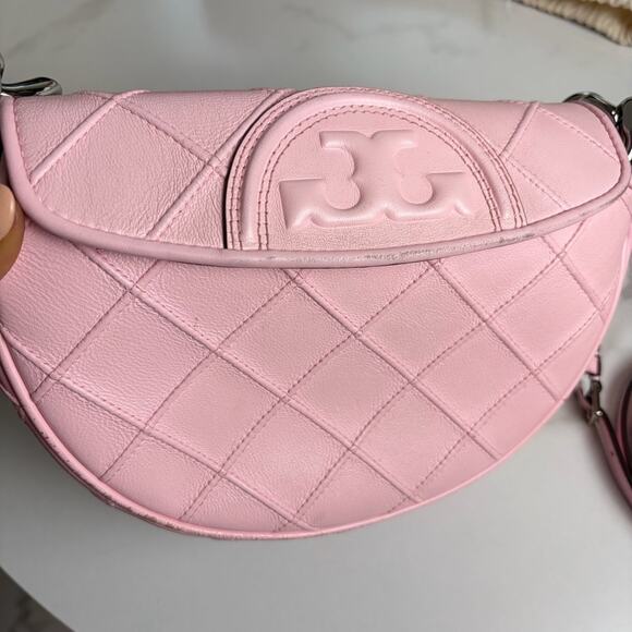 Tory Burch mini Fleming Soft Grain Crescent shoulder bag - Picture 3 of 16